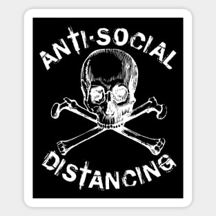 Antisocial Distancing - White Magnet